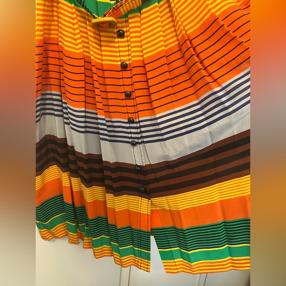 Anthropologie Plenty by Tracy Reese Silk Belted Striped Dress - Size 10 - Picture 3 of 6